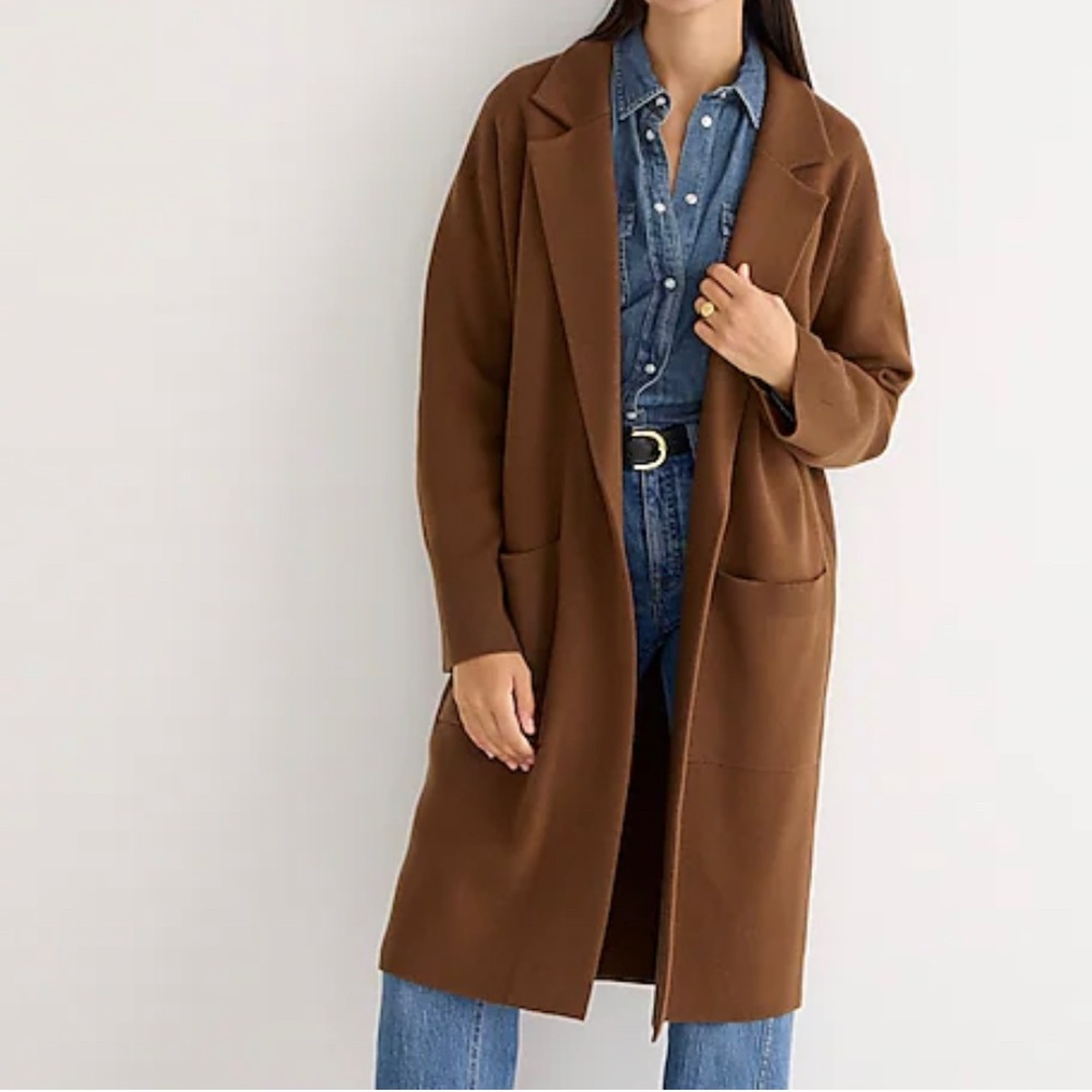 J.Crew Ella Open Front Long Sweater Blazer Coatigan